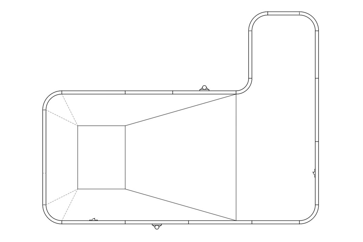 L Shaped 2R.SLDDRW pool shape drawing