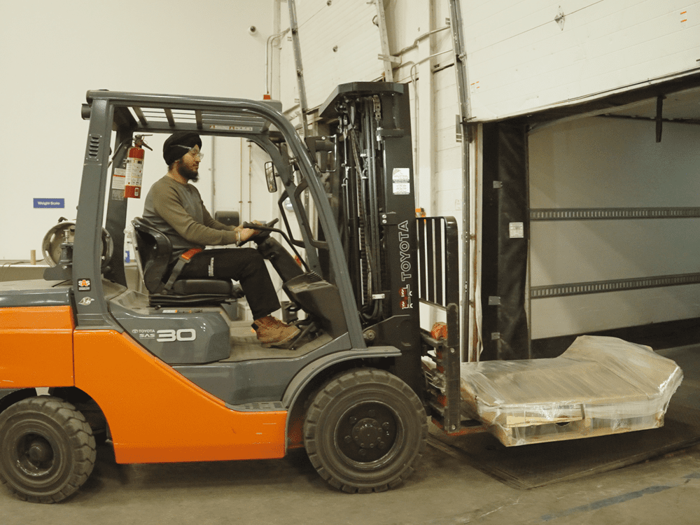 Parts being loaded at Buffalo Place facility